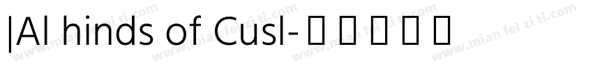 |Al hinds of Cusl字体转换